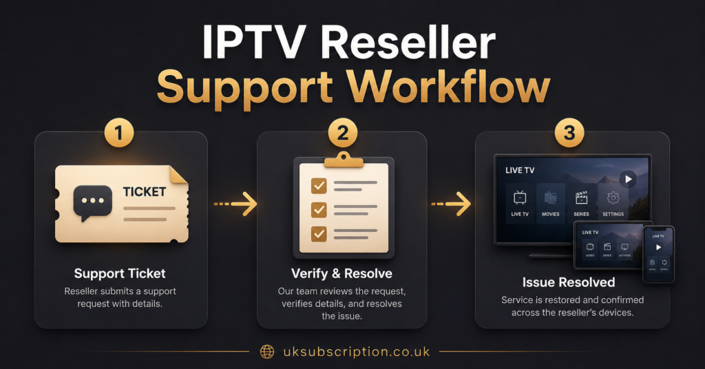 IPTV Reseller Support Workflow