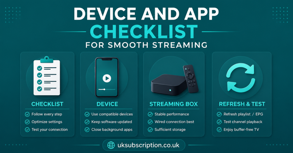 Device and App Checklist for Smooth Streaming