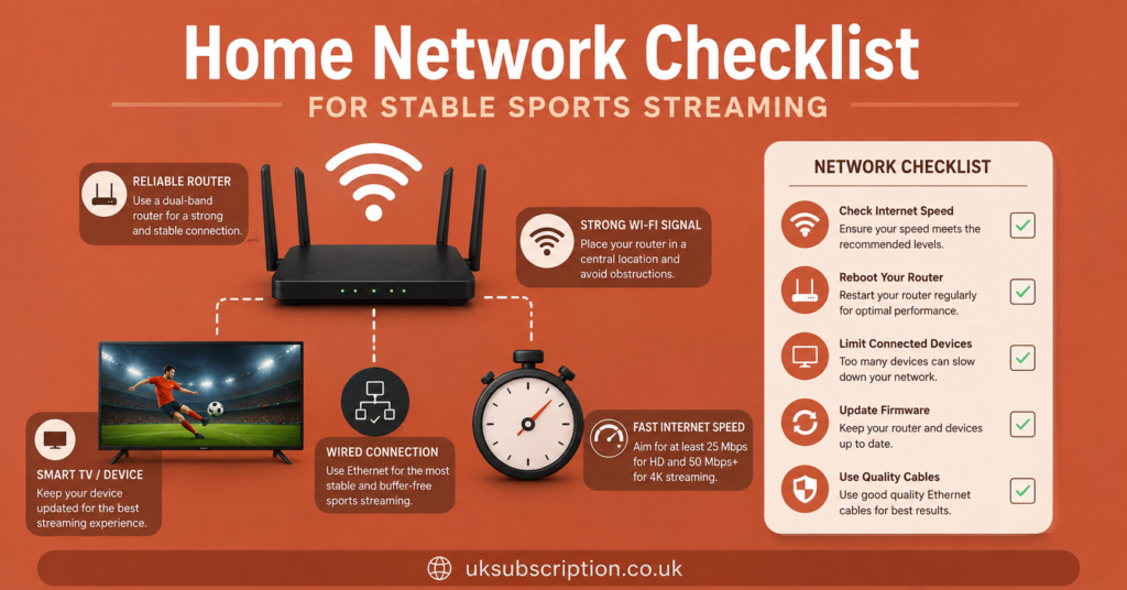 Home Network Checklist for Stable Sports Streaming